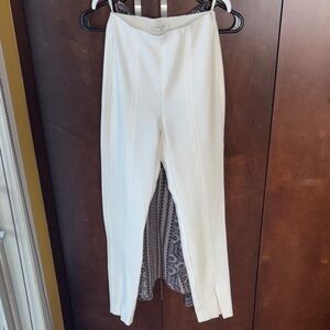 Babaton White Cream Straight Leg Pants